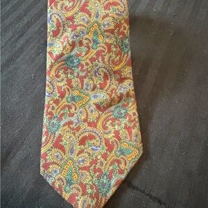 Boston Traders Paisley Tie - Red, Green, Yellow